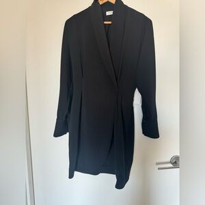 NWT Equipment Corbin wrap dress, black xs